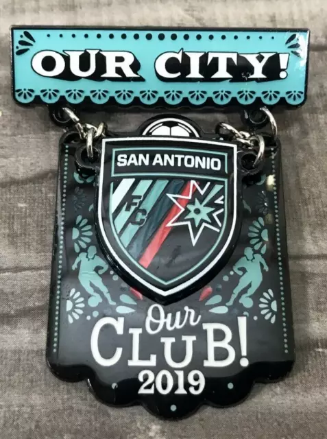 San Antonio FC Soccer Our City! Our Club! 2019 Jacket Backpack Bag Souvenir Pin