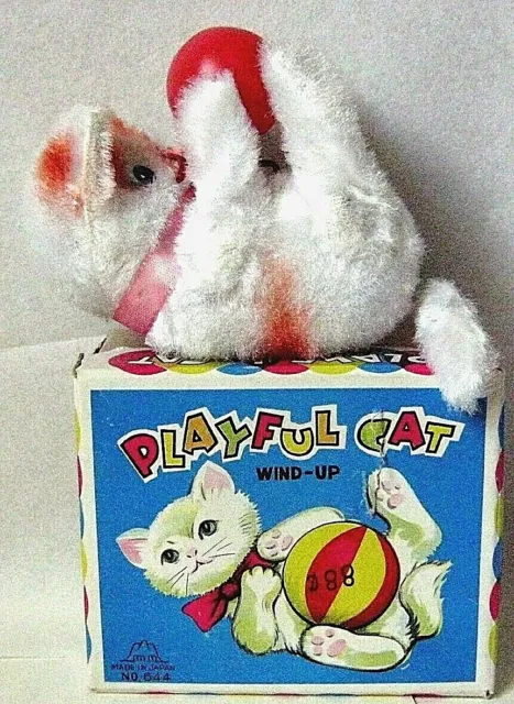 Automate Mecanique - Chat "Playful Cat" Avec Sa Boite D'origine - Video - Japan