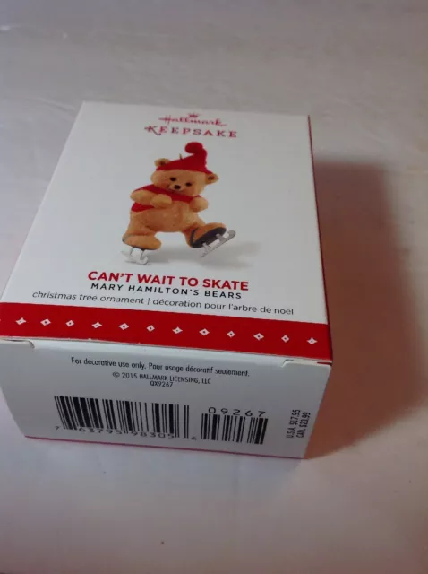 Hallmark Keepsake 2015 Mary's Bears #1 Christmas Ornament QX9267 NEW IN BOX