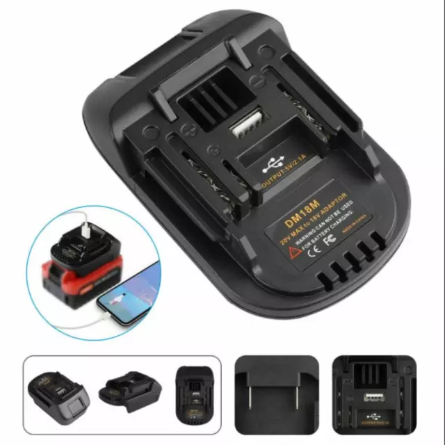 Battery Adapter for Milwaukee 18V Battery Convert to for Makita 18V Tool DM18M