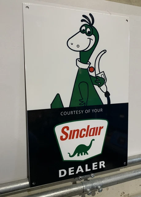 Vintage Style Sinclair Dino Dealer Gas Pump  Steel Metal Top Quality Sign