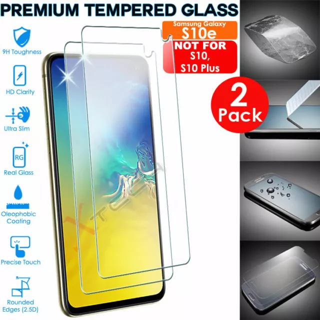 2x Genuine TEMPERED GLASS Invisible Screen Protector for Samsung Galaxy S10e