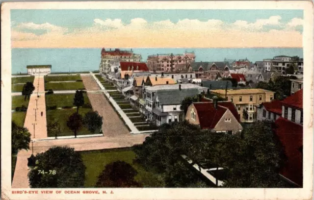 1920'S. Birds Eye View Of Ocean Grove, Nj. Postcard Ck26