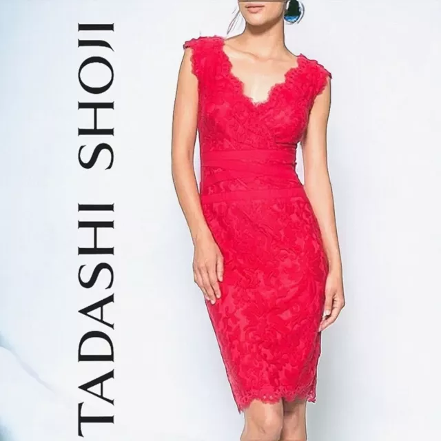 TADASHI SHOJI Sleeveless Lace Cocktail Dress $298