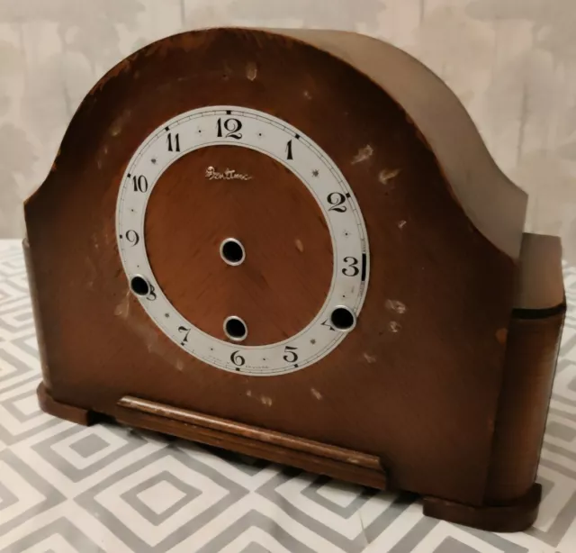 Vintage Bentima Mantle Clock Case  W:20Cm H:21.5Cm D:12.5Cm England