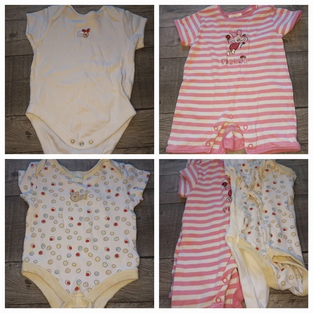 Baby Clothes Bundle Vests Baby Grows Joblot Disney Winnie The Pooh 3-6 Months