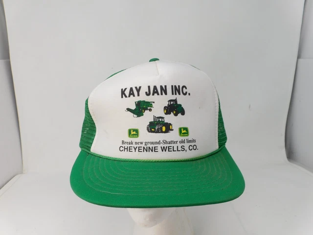 John Deere Kay Jan Adjustable Snapback Mesh Hat Trucker Cheyenne Wells, CO