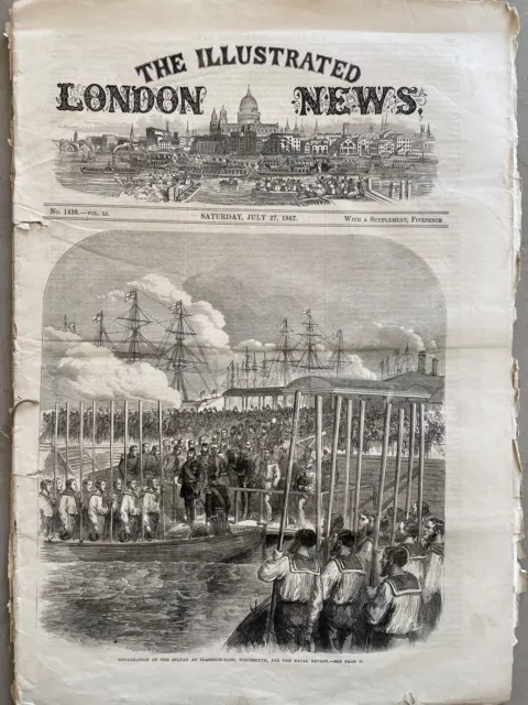 The Illustrated London News 6 seperate Issues from 1867 to 1869 in VGC