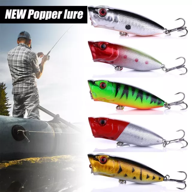 WATER POPPER HARD 6.5CM/13G Baits Hook Minnow Popper Fishing Lures  Crankbaits $13.67 - PicClick AU
