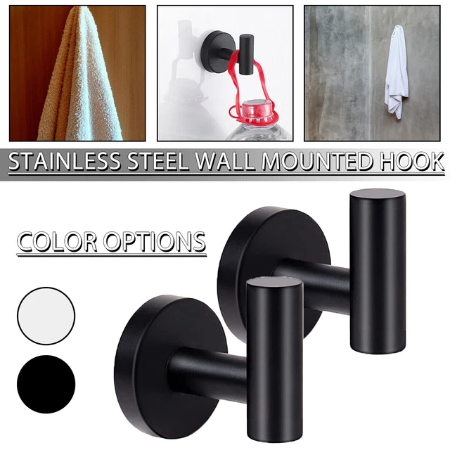Stainless Steel Wall Mounted Hooks Coat Robe Towel Hat Clothes Door Rack I