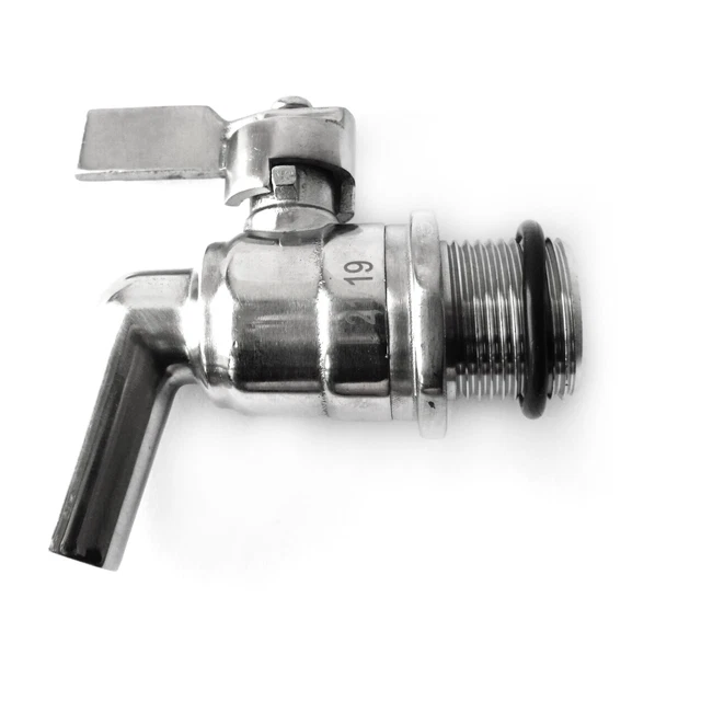 Auslaufhahn 3/4" Edelstahl mit Auslaufbogen