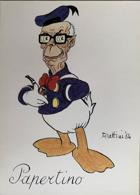 Cartolina I Love Paperino Forattini Papertino Disney non viaggiata