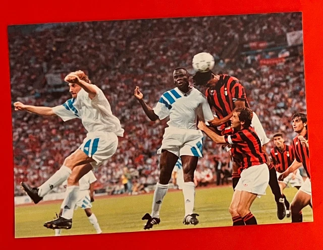 FOOTBALL CARD EQUIPE OM 1984 - 1985 OLYMPIQUE MARSEILLE DE BONO BRACCI LEVY D1