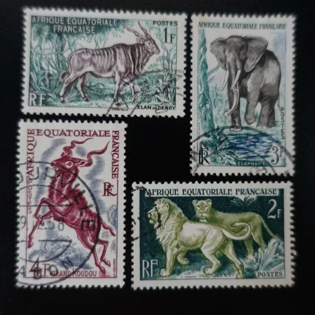 France Colonie Afrique Equatoriale Française Aef N°238/241 Oblitéré