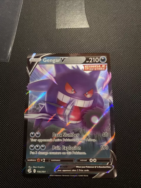 Gengar V & Vmax - 157/264 Fusion Strike - Pokemon Ultra Rare 2 Card Lot