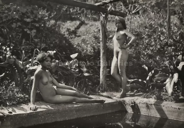 1928 Original MARCEL PAUL MEYS Female Nude Algerian Women Vintage Silver Photo