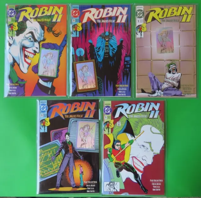 Robin II - Joker's Wild - All FIVE #1 Cover Variants (DC 1991) - Hologram Covers