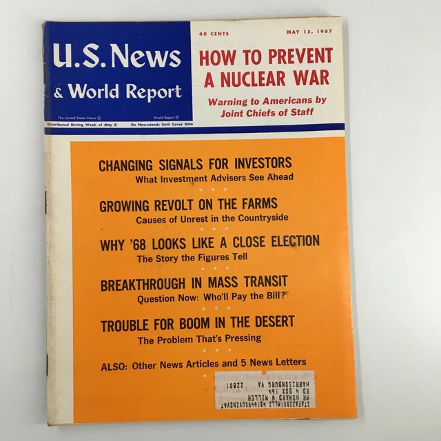 US NEWS & World Report Magazine May 15 1967 How To Prevent A Nuclear
