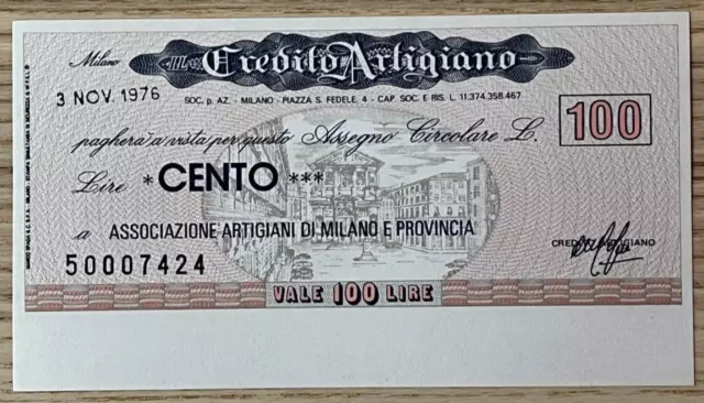 Miniassegni Credito Artigiano