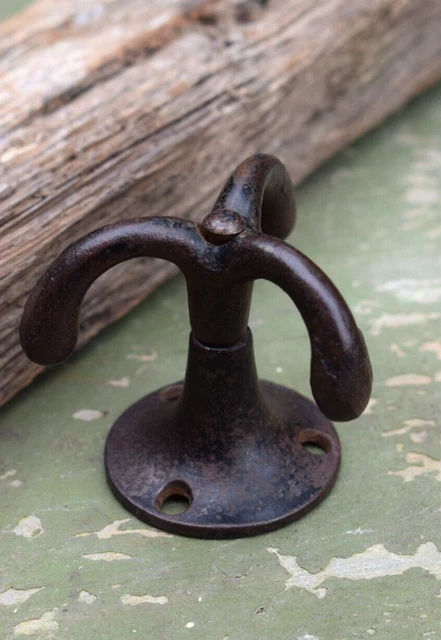 Reclaimed 1950s Iron Tie Hook peg rack stand old vintage original coat wardrobe