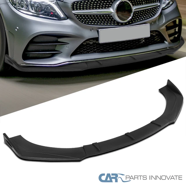Universal Matte Black Front Bumper Lip Spoiler Splitter Body Kits 3PC Style