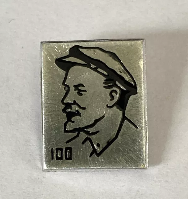 Orig. UdSSR Abzeichen Pin Anstecknadel 100 J. Lenin klein silberfarben 1970