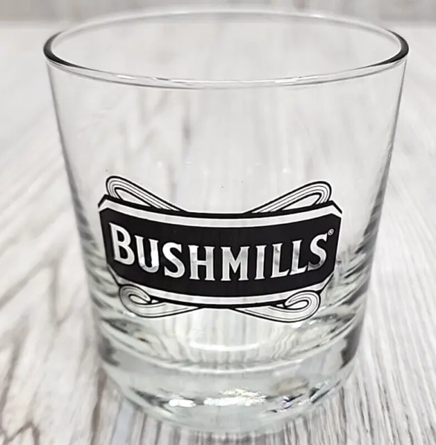 Bushmills Irish Whiskey Rock Glass Black Logo