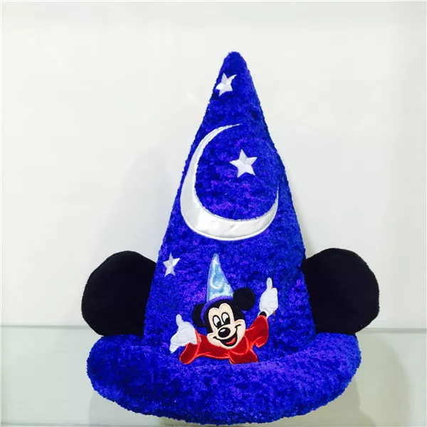 Disney Parks Mickey Mouse Fantasia Hat Sorcerer Wizard Plush Ears hat cap