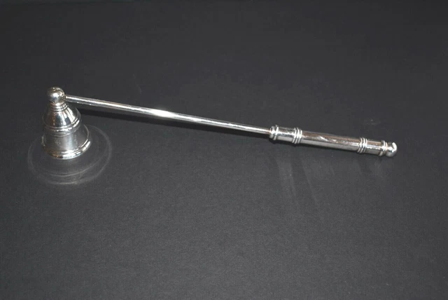 Silver Plate Candle Snuffer 10 Inch Fine Dining Table Accessory EUC