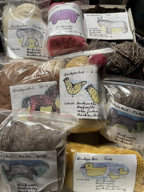 Deko-Stricken Bauernhoftiere Strickset Naturwolle