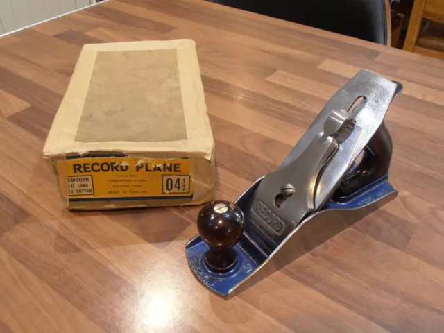 Vintage Record No 04 1/2 Smoothing Plane in original box