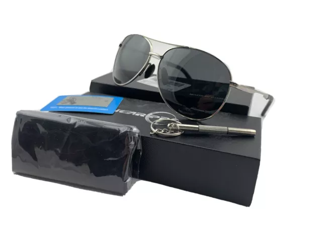 wearPro Pilotenbrille Polarisierte (2 - Linsen:schwarze; Rahmen:metallfarbe)