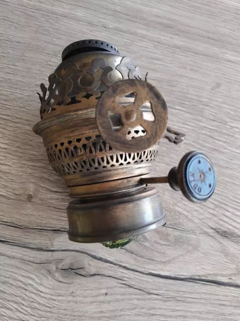 Ancienne tête de lampe à pétrole Odin No Matador Bec Bobeche