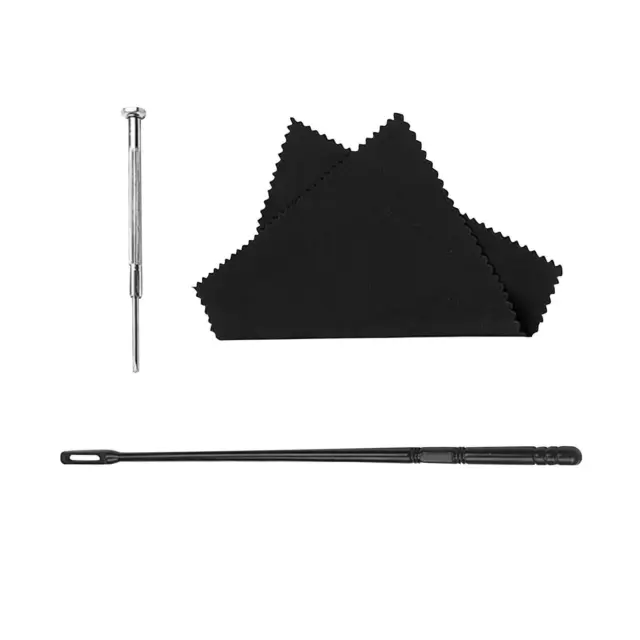  Flute Cleaning Rod with 3pcs Flute Cleaning Cloth, Flute  Cleaning Kit, Flute Cleaning Rod and Flute Cleaning Cloth, Cleaning Swabs Flute  Cleaning Cloth, Flute Cleaning Cloth (Black) : Musical Instruments