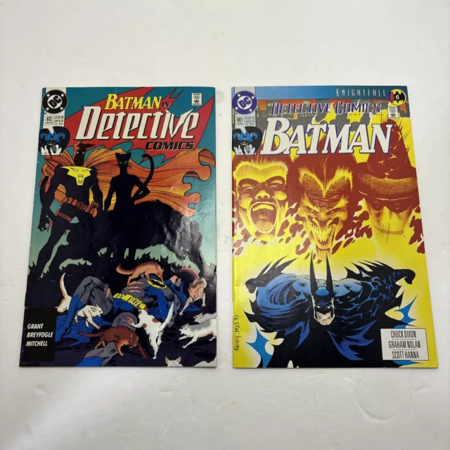 DC Detective Comics Batman Issues 612 1990 661 1993 Lot Of 2