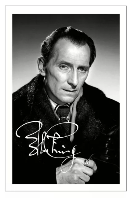 PETER CUSHING Signed Autograph PHOTO Gift Signature Print HAMMER HORROR