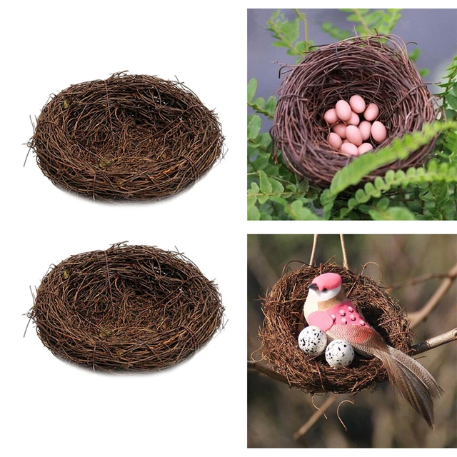 2x Vine Bird House Vogelnest Feeder Hausgarten Dekor Nesting Birdhouse 8cm