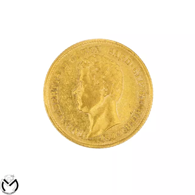 MARENGO 20 Lire Carlo Alberto Regno di Sardegna 1849 Oro 900 -774/ST-