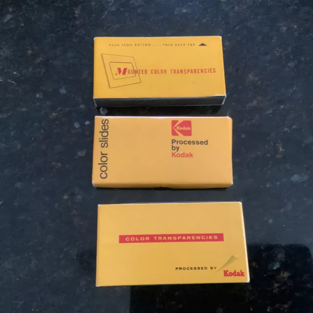 Kodachrome Kodak Color Slides Kodachrome - Lot Of 3 Empty Boxes