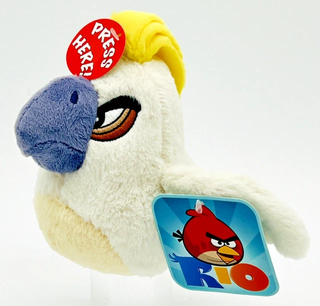 NWT Angry Birds Rio Plush Nigel White Bird Cockatoo Commonwealth Toy  - No Sound