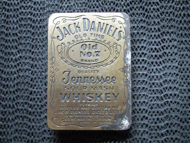 JACK DANIEL'S OLD NO. 7 TENNESSEE WHISKEY BELT BUCKLE! VINTAGE! RARE! 1980s! USA