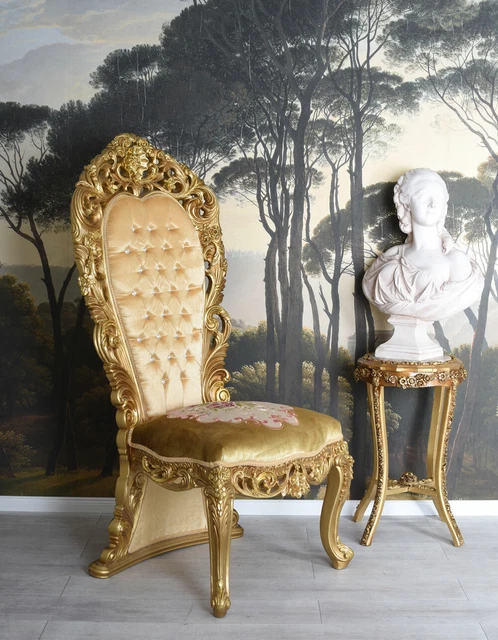 Antique armchair gold splendid armchair giant chair wedding armchair upholstered armchair baroque 3