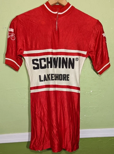 VTG Team Schwinn Cycling Jersey nylon Small long flaws see pictures
