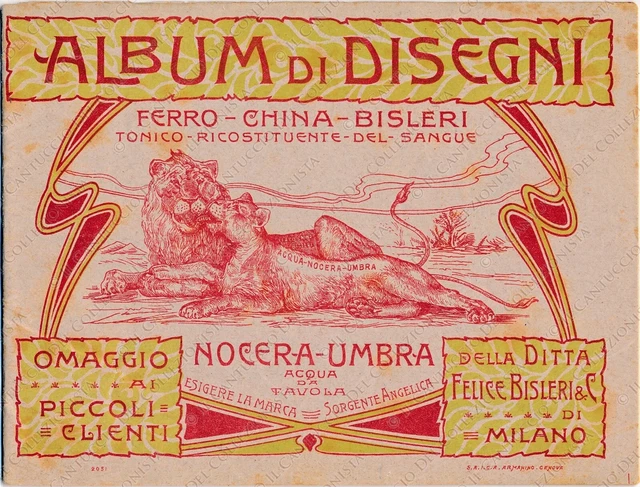 Antagra BISLERI Felice Milano Ferro China Nocera Umbra Album disegni pubblicità