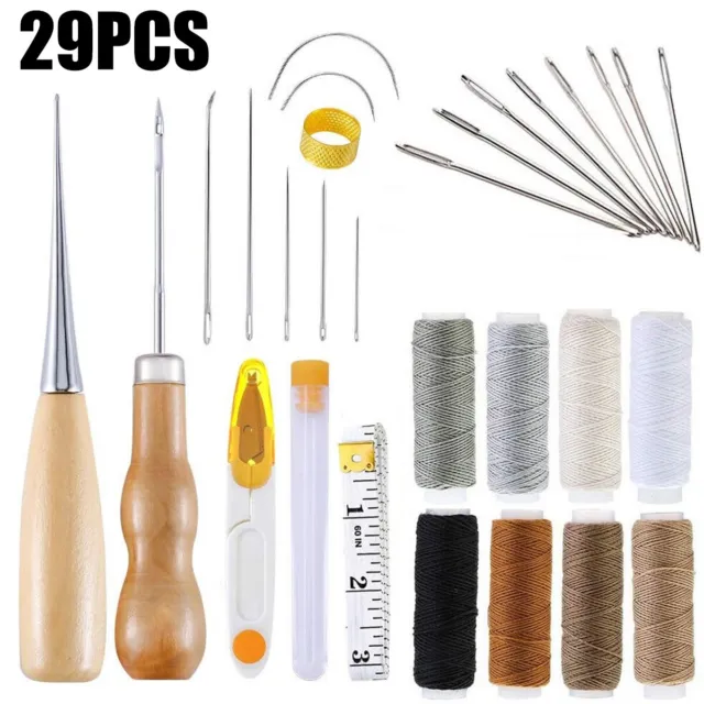 Leather Craft Tools Hand Stitching Sewing Kit Repair Needle Stitching  29Pcs/set