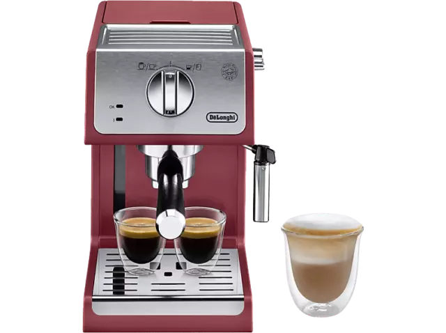 Cafetera express - De'Longhi ECP33.21.R, Bomba de presión Thermoblock, 15 bar, R