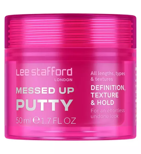 Lee Stafford Messed Up Hair Styling Putty 50ml - for Definition, Texture & Hold