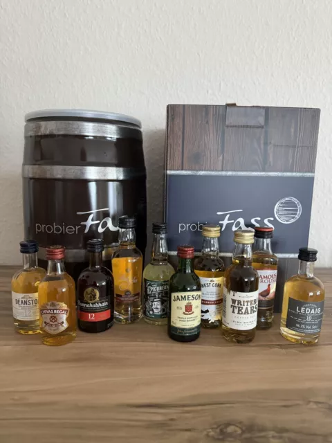 Whisky Probierfass mit 10 Samples Top
