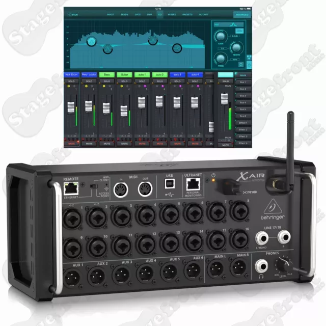 BEHRINGER X AIR XR18 18 input/12 bus PORTABLE DIGITAL MIXER *BRAND NEW*