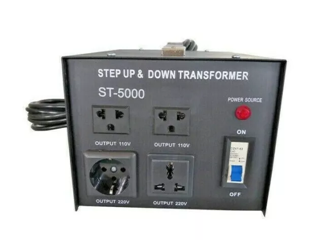 NEU SPANNUNGSWANDLER 5000 Watt USA Transformator 230V-110V
